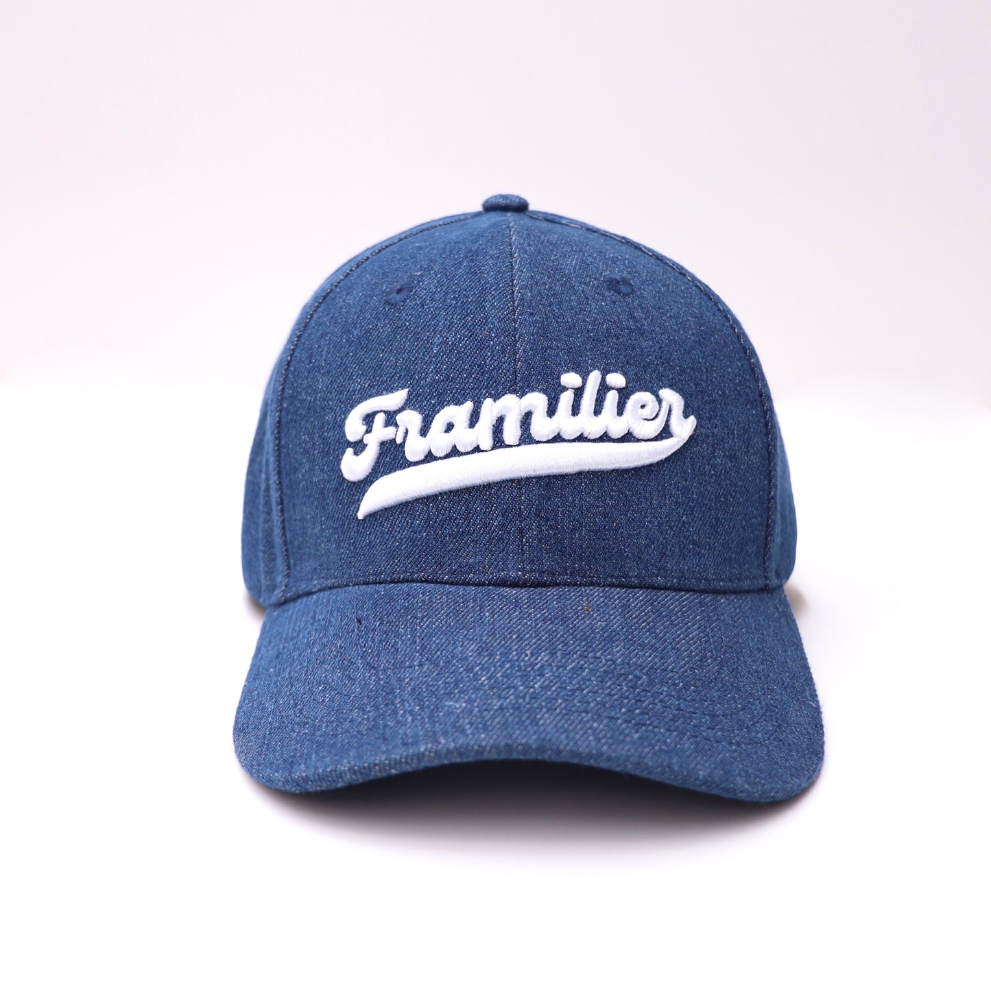 FRAMILIER DENIM VARSITY BASEBALL CAP