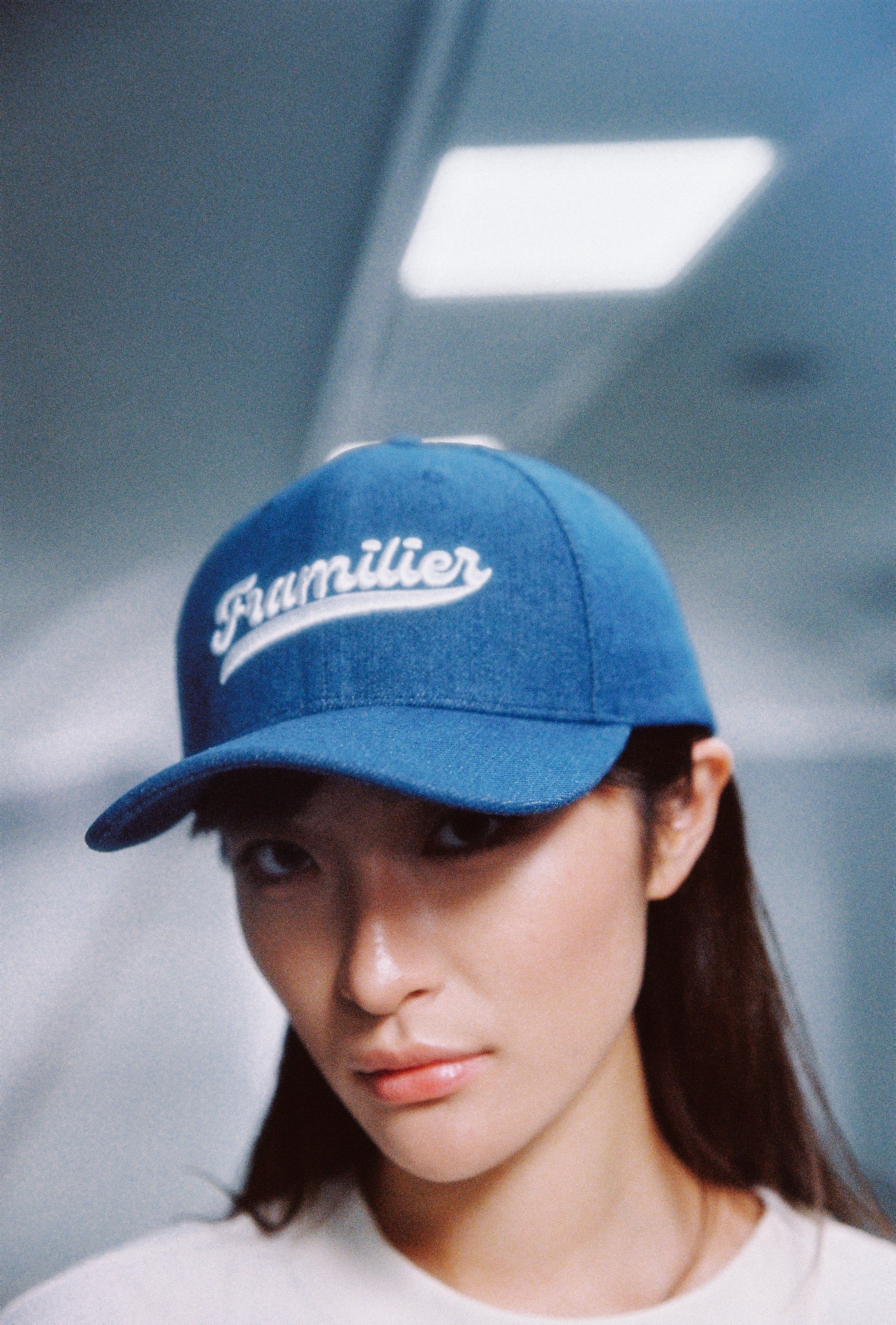 FRAMILIER DENIM VARSITY BASEBALL CAP
